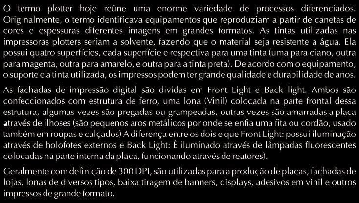 IMPRESSÃO DIGITAL - Plotter