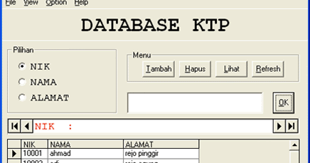 Program Database KTP dengan VB
