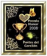 Premio Honor 2008 "Poetas Del Corazon"
