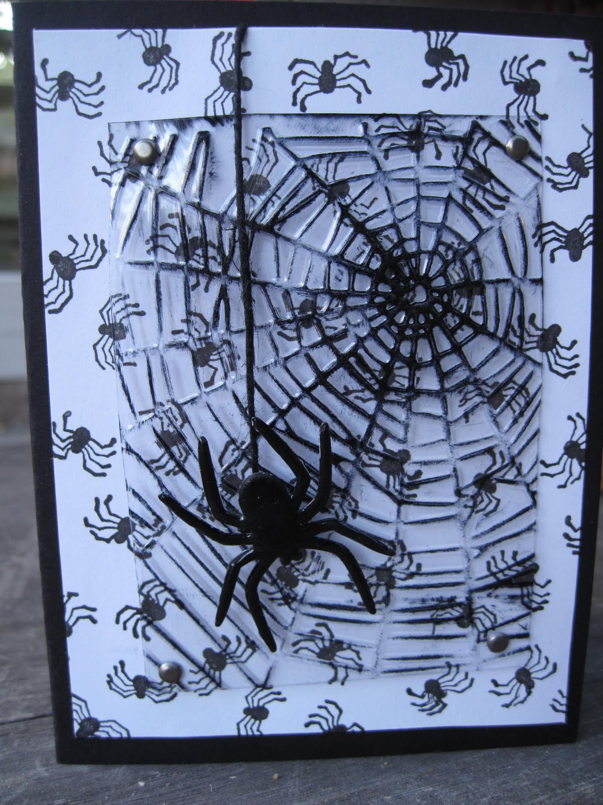 Lynda's Quiet Time Makani's spider card embossing plastic packaging