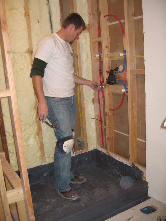 One Fourteen Building a Tile shower surround