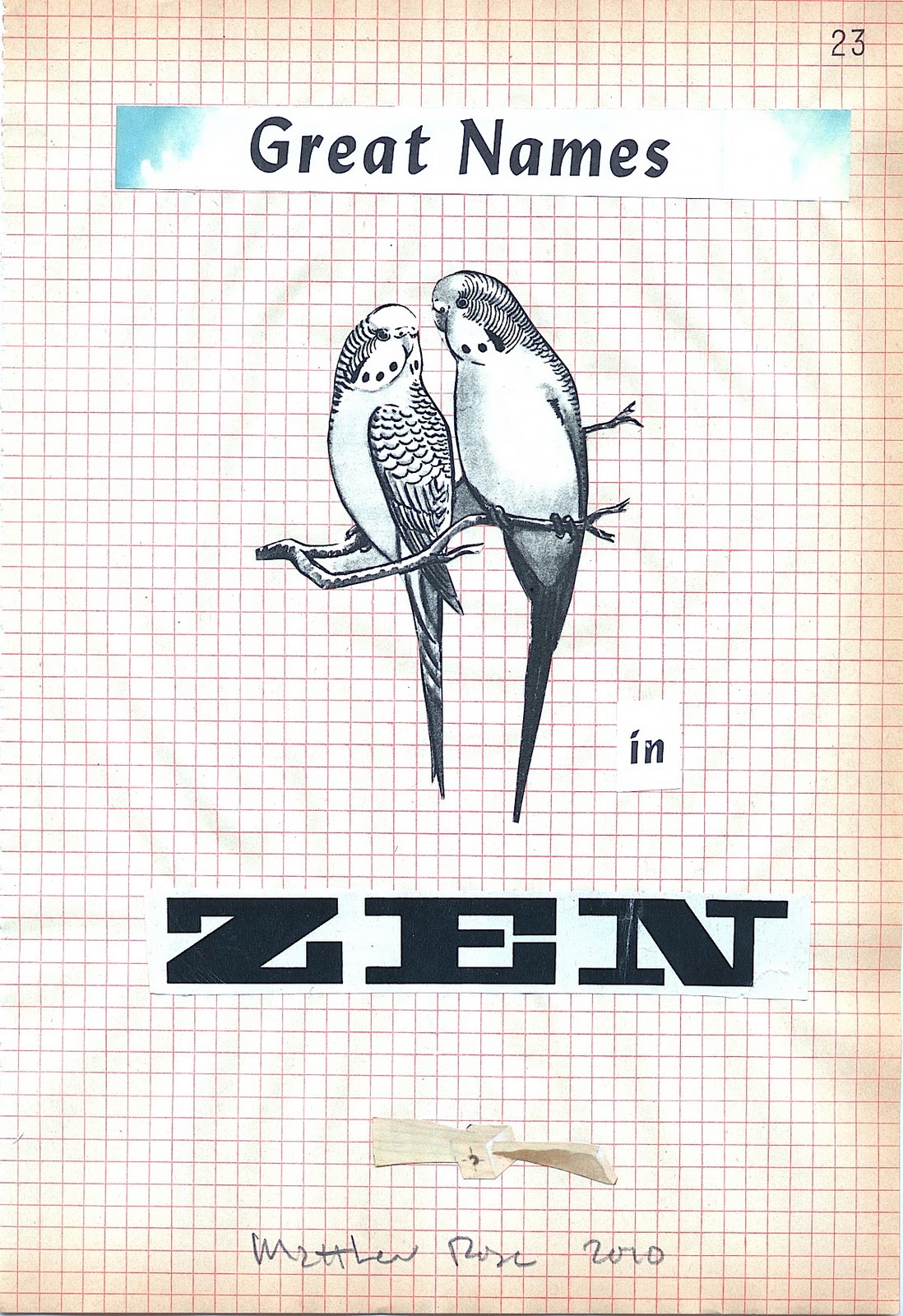 MATTHEW ROSE ART WORKS GREAT NAMES IN ZEN 2010