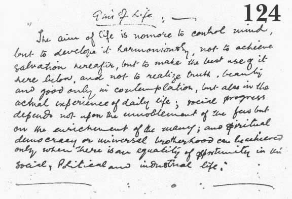 Life and Ideas of Revolutionary Bhagat Singh: AIM OF LIFE -a page from ...