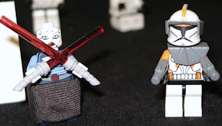 7676 Asajj Ventress Commander Cody - star wars lego minifigures