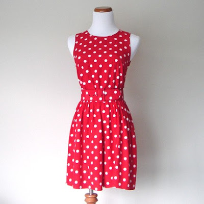 All About Abbie...: Vintage Polka Dot Dresses - Scarlet Spots!