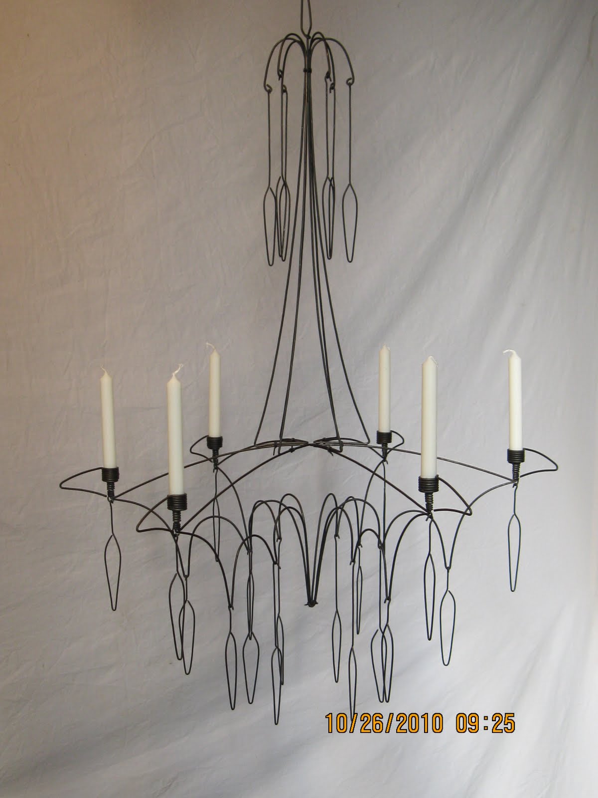 wire candle chandeliers Latest creations...Note that all chandeliers