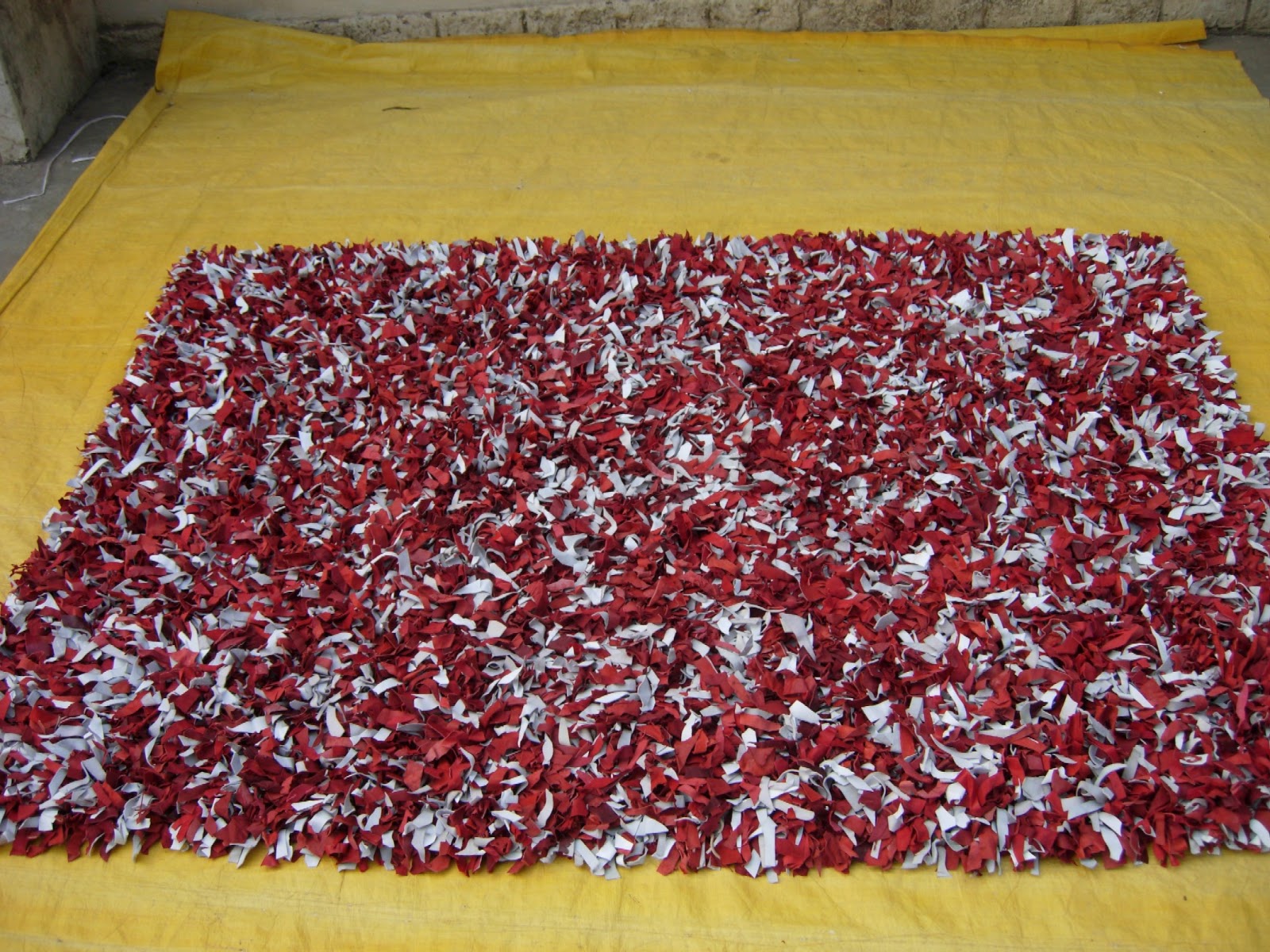 Leather carpets, Leather shaggy rugs, leather shag rugs india, leather