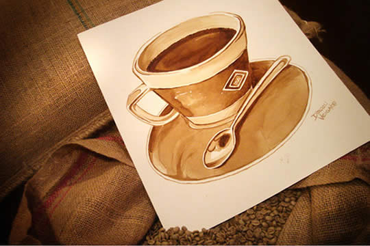 Coffee Art/Pinturas com Café/Dirceu Veiga - 01