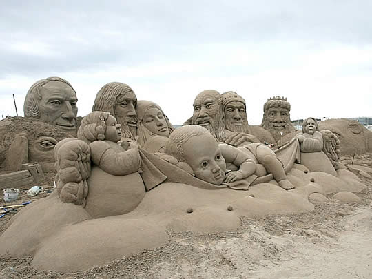 Escultura feita com Areia