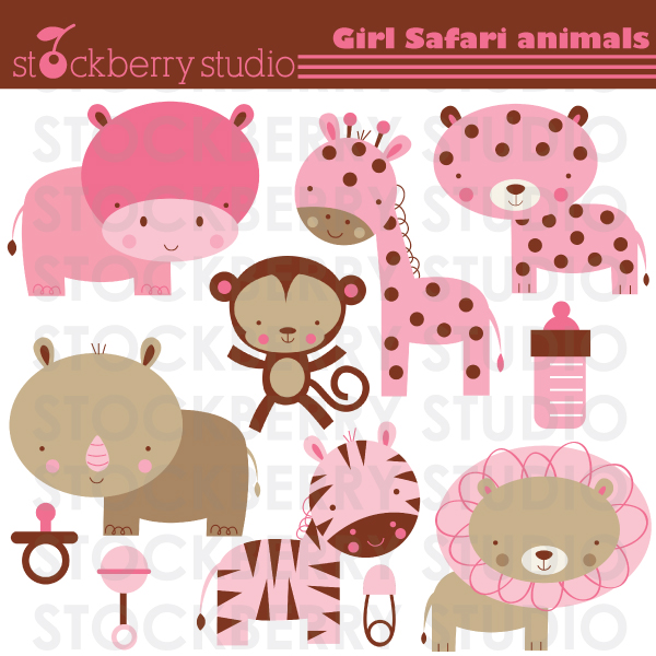 Stockberry Studio: Baby Safari Animals