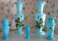 Collecting Blue Bristol Glass Vases