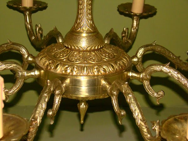 Lamparas Cebria: Ejemplo de restauración: Lámpara de bronce