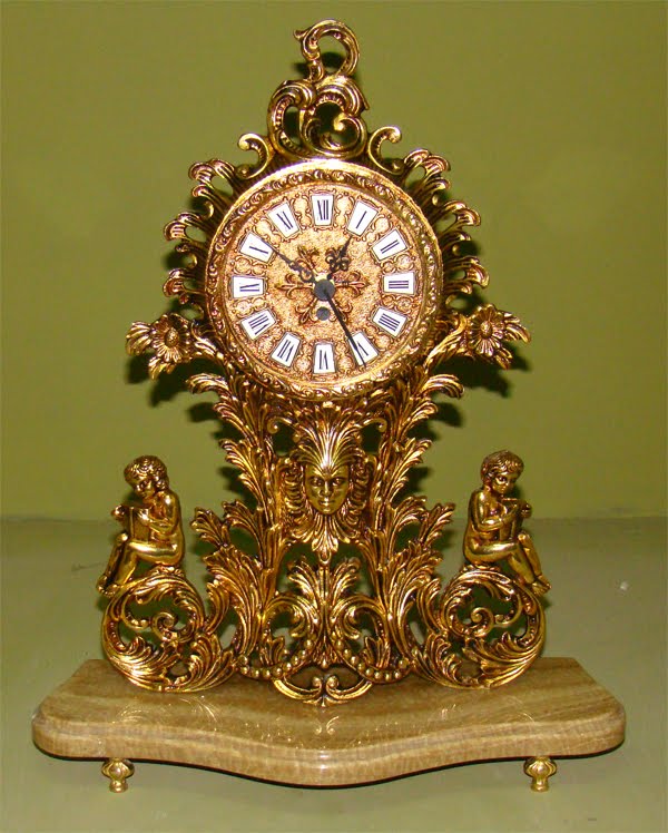 Lamparas Cebria: Ejemplo de restauración: Reloj de bronce con base de
