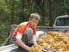 Rex making a volcano