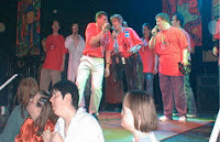 patrons of funky flamingo enjoying a band