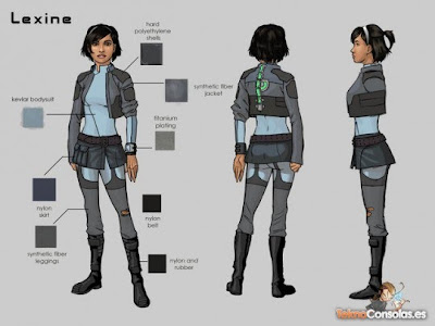 Lexine blueprints. It says nothing here about her odd Scottishness