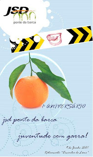 Cartaz do 1.º aniversário da JSD Ponte da Barca
