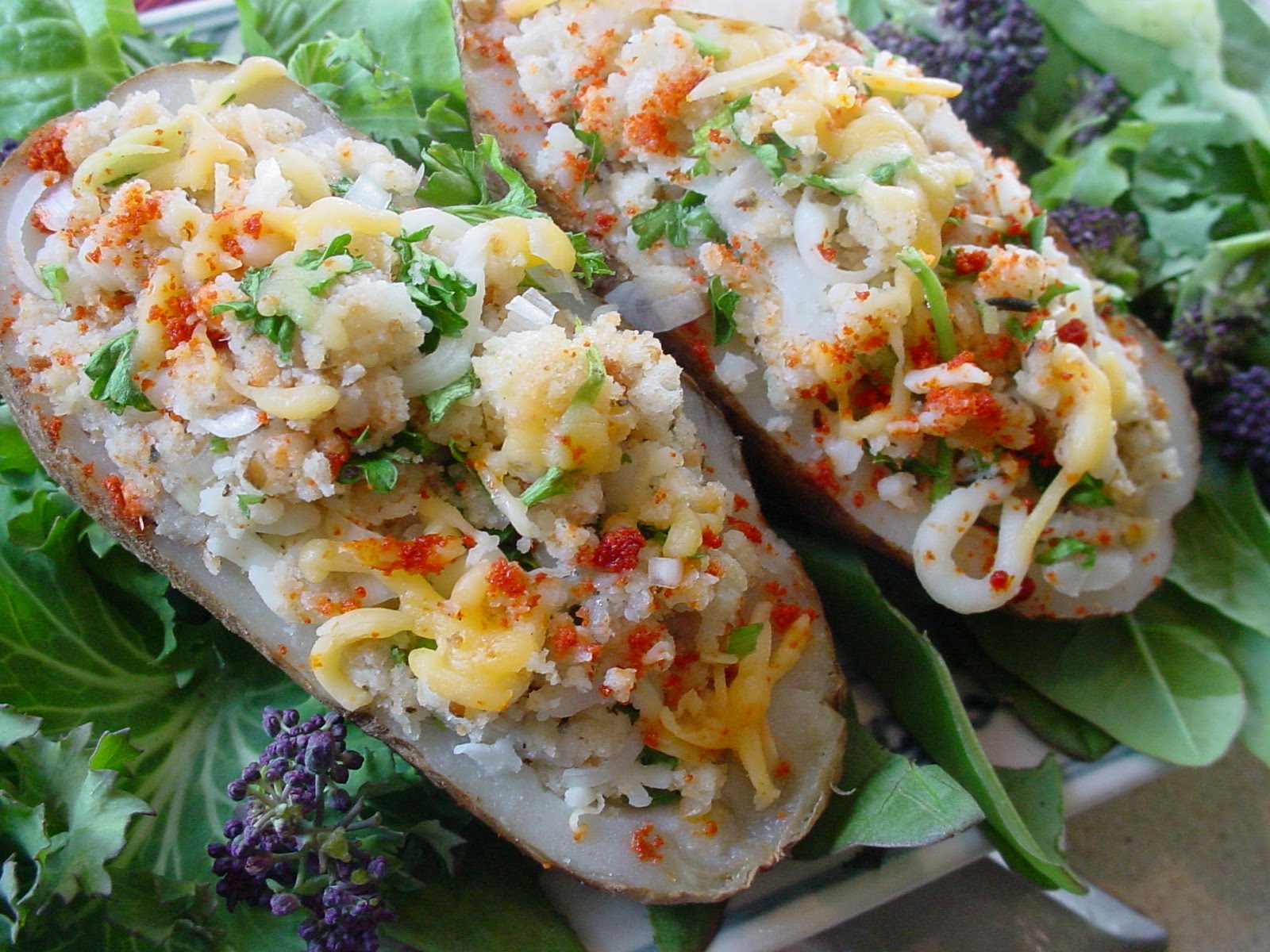 Flitzy Phoebie BreadCrumb Stuffed Potatoes