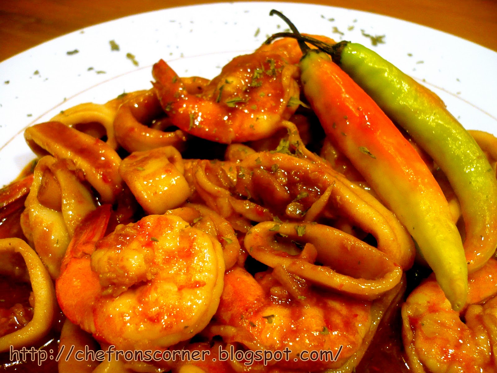 Spicy Buttered Shrimp & Squid - yosabaker