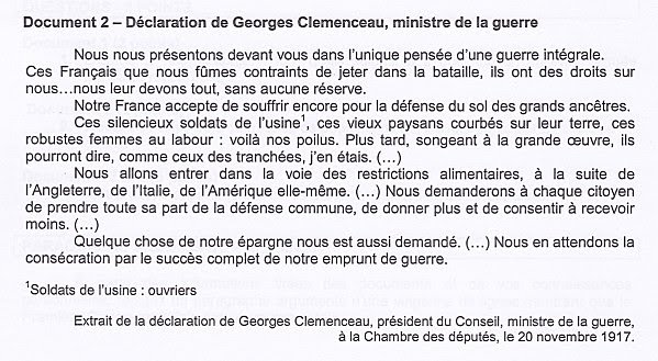 K-classroom 2010-2011: Sujet de brevet 2010. Histoire : la Première