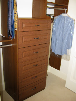 Built-in Dressers are great for him or her.