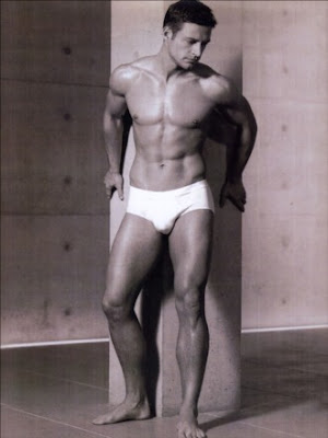 Alberto Guzman white Underwear pose