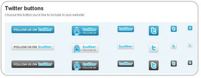 Twitter Buttons for Blog
