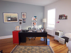 I painted my office this weekend! Benjamin Moore s Ice Blue Annie Elliott Design