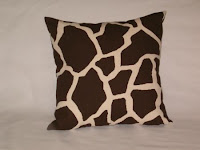 giraffe print accent pillow