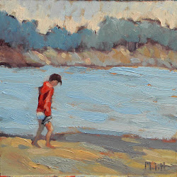 painting beach contemporary figure impressionism deep daily malott heidi
