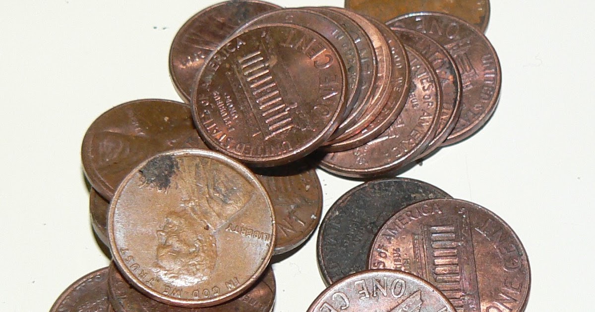 Having Fun at Home Cleaning Pennies