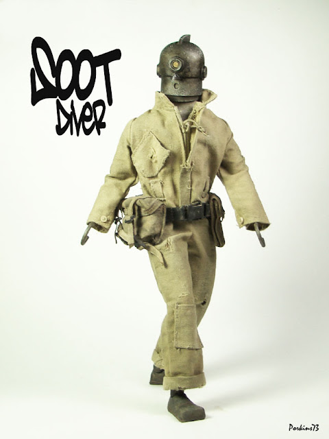 RED6: ThreeA Ashley Wood Popbot Soot Diver Bot (head) Ver 1.0