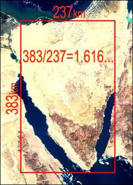 Sinai Peninsula as Golden Rectangle