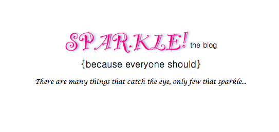 Sparkle! the blog