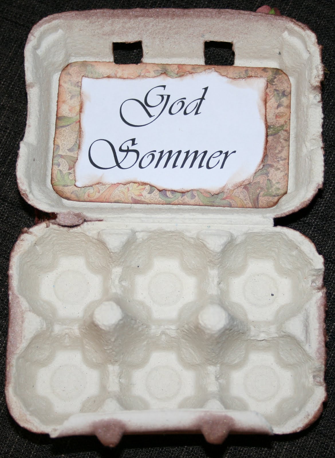 My corner Decorated Egg Carton