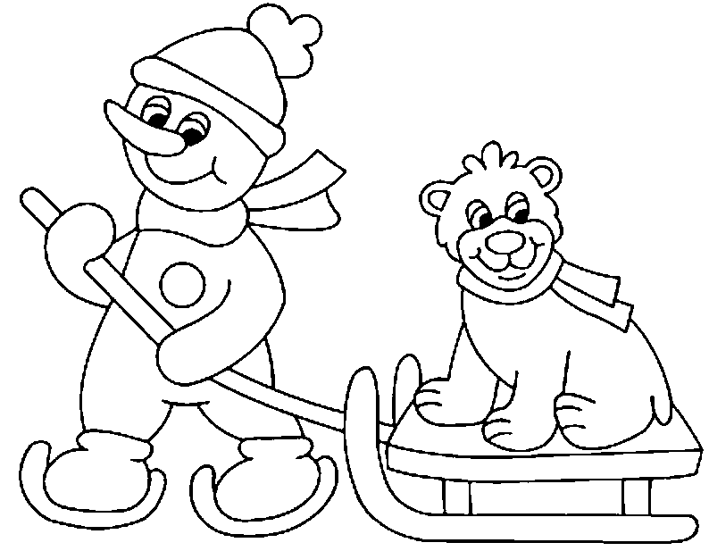 The dog winter coloring pages >> Disney Coloring Pages