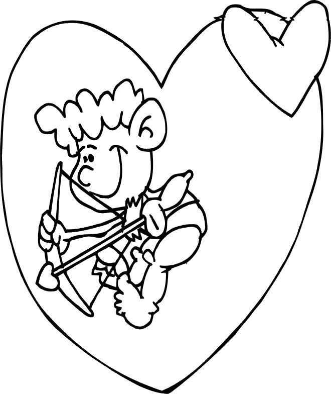 valentine cupid coloring pages - photo #29