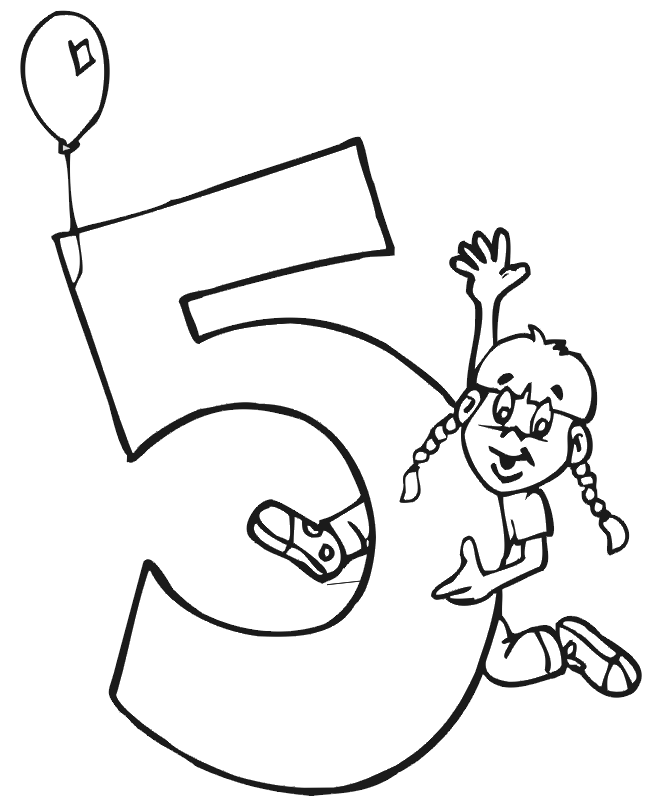Digital Dunes Girl 5th Birthday Coloring Pages June