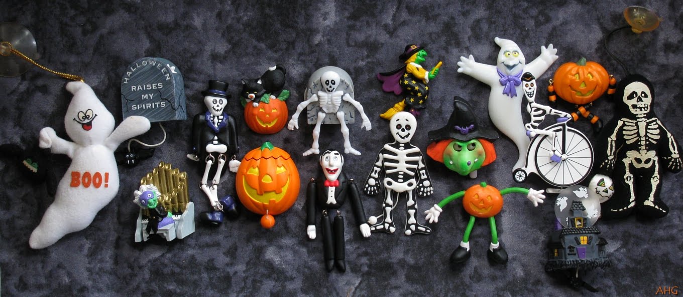 ALLHALLOWSGHOST Hallmark Halloween ornaments/pins/hangers,vintage