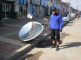 Solar kettle with Clive