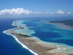 Vue aérienne de la barrière de corail