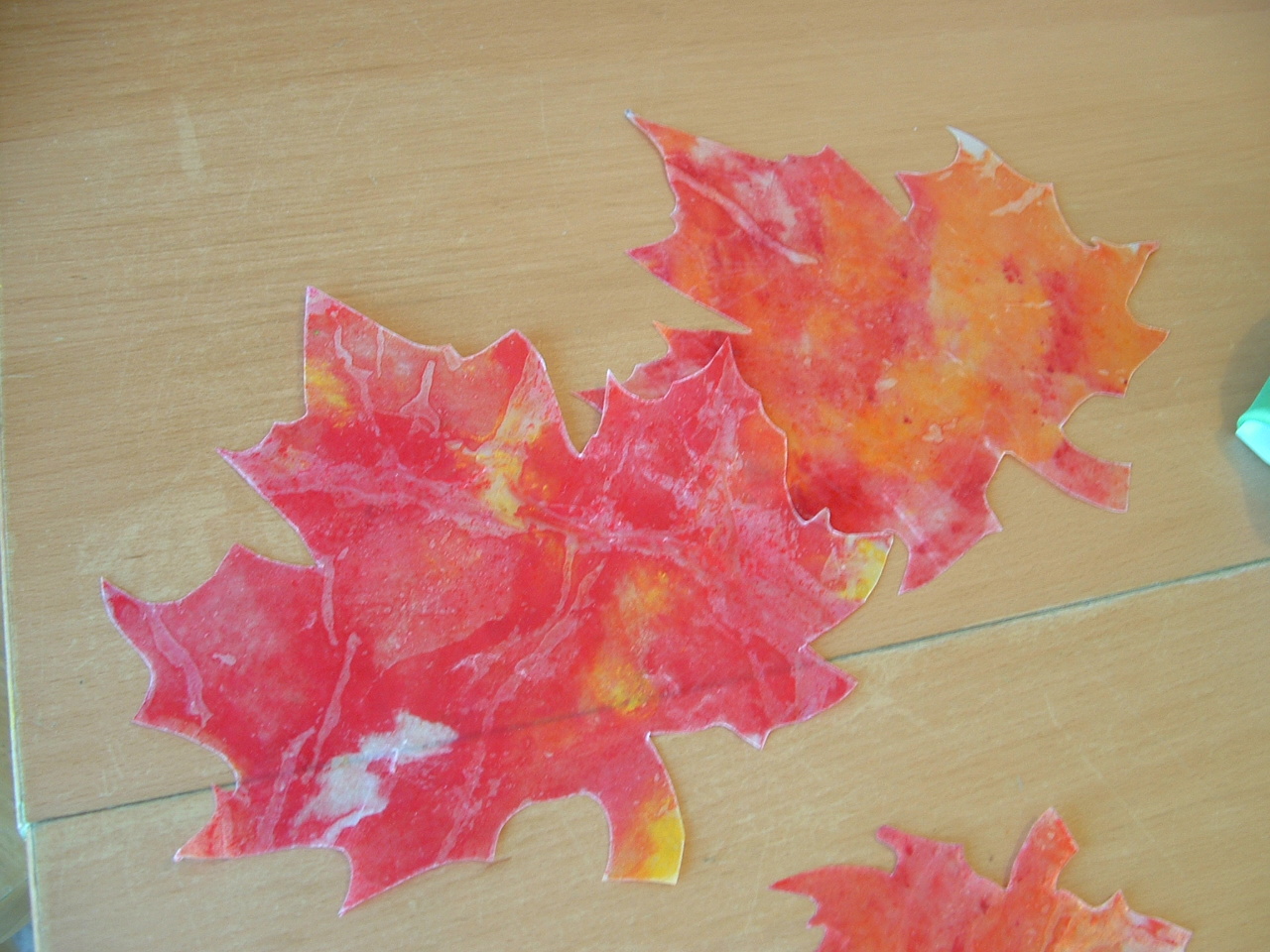 Fall Leaves in Wax Paper - The Seasoned Mom