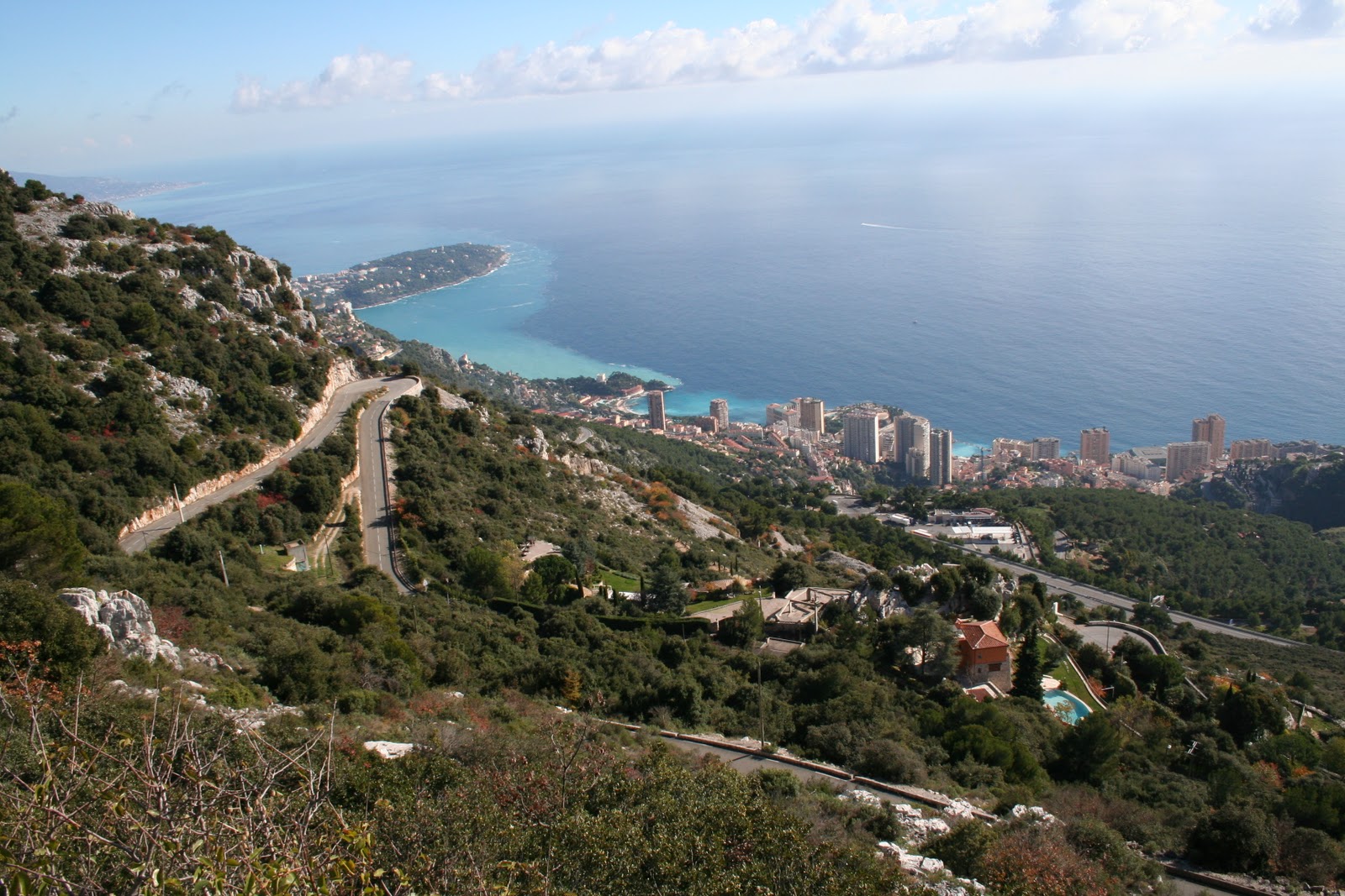 . LOOKING OVER MONACO FROM LA TURBIE