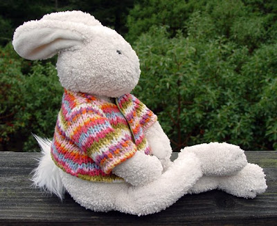 bunny with sweater