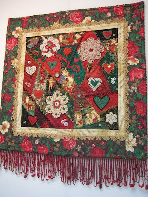 Christmas crazy quilt by Pat Eaton