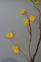 spring crafts craft paper arts easy tissue kid forsythia adults age simple activities preschool idea students mama pink painting diy