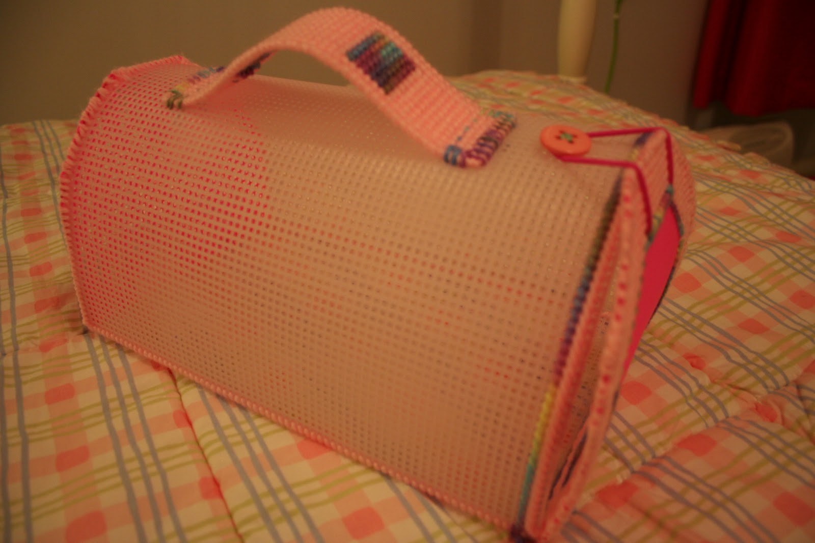 Pink and Green Mama * Homemade Christmas Toy Kitty Cat Carrier