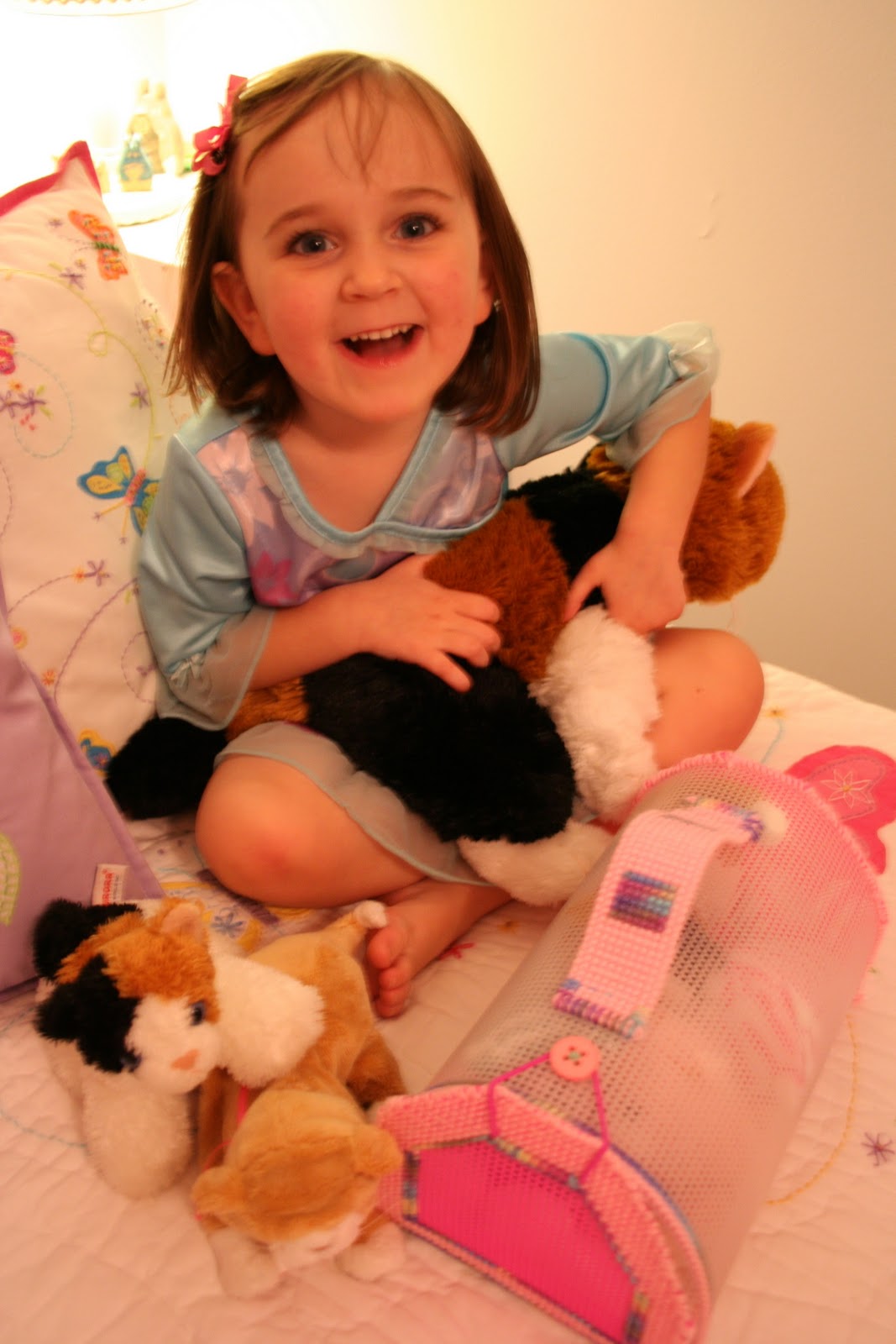 Pink and Green Mama * Homemade Christmas Toy Kitty Cat Carrier