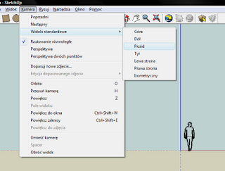Google SketchUp - kamera od przodu