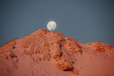 Full Moon Over Observation Hill Antarctica